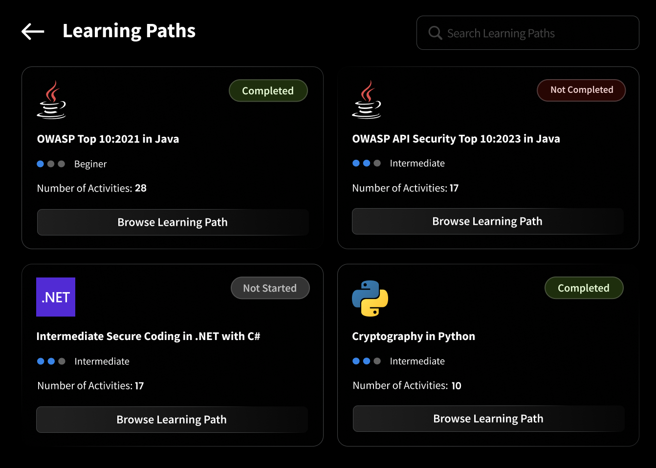 Adaptive learning paths
